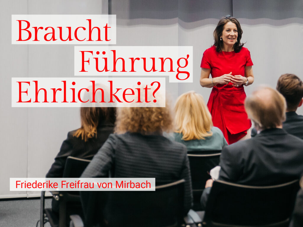 Friederike Freifrau von Mirbach beim Rhetorik Coaching für Führungskräfte über Integrität und Wirkung in der CEO-Kommunikation.