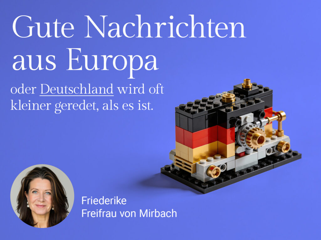 Gute Nachrichten aus Europa. Innovation und Patente aus Deutschland als Symbol für Führung und Kommunikation